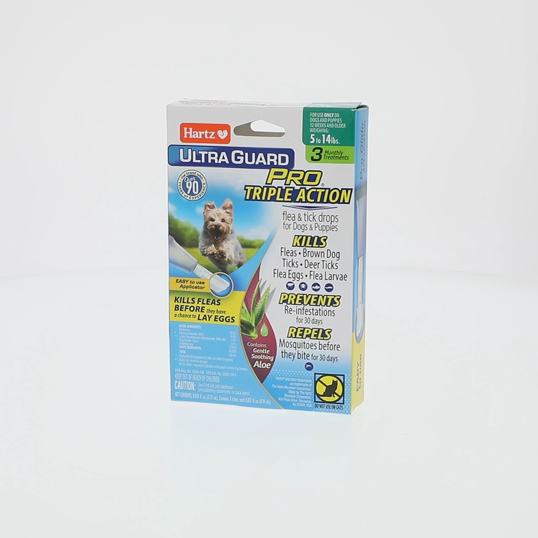Hartz UltraGuard Pro with Aloe Flea & Tick Drops, Dogs 5-14 lbs