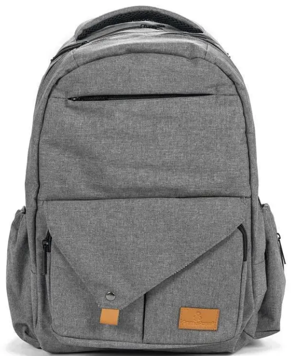 thumbnail video image 2 of Primo Passi PerTutti Diaper Bag Backpack with Changing Pad, Black Melange, 2 of 7
