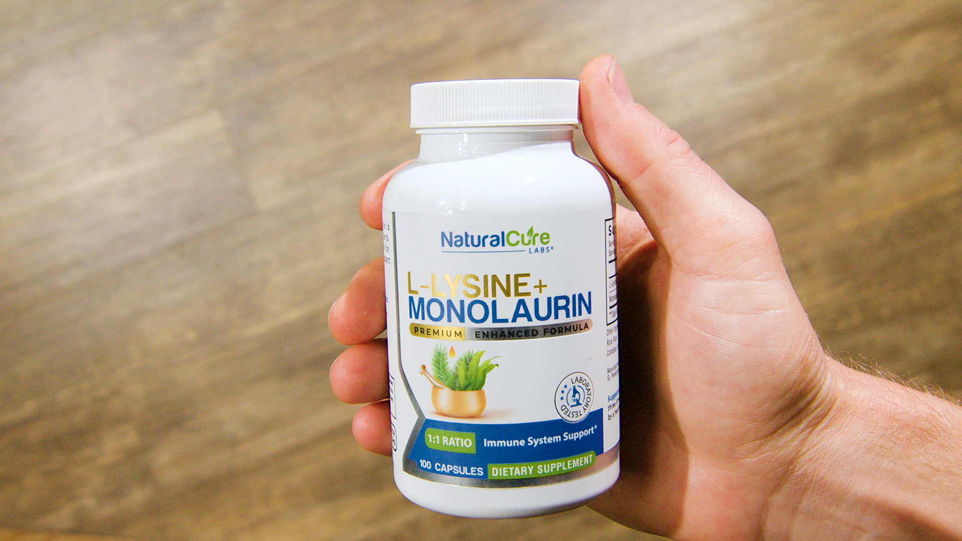thumbnail video image 2 of L-Lysine with Monolaurin 600mg - Dual Ingredient Formula - 100 Vegan Capsules Premium Supplement - Natural Cure Labs, 2 of 9