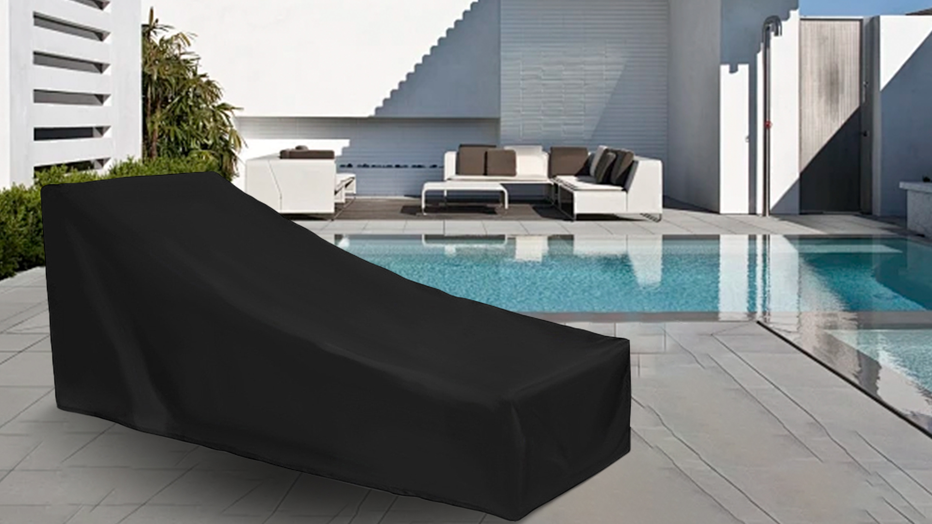 thumbnail video image 2 of OPTUTUS Outdoor Chaise Lounge Covers Waterproof ，Patio Furniture Pool Lounge Chair Cover 83 x 32 x 30 inch, 2 of 11