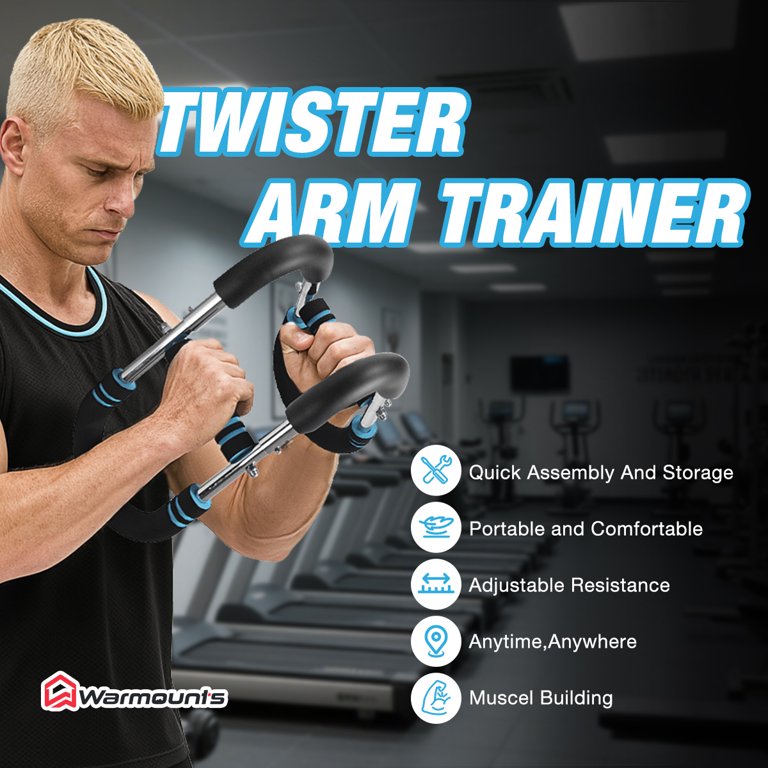 Twister Arm Trainer With 3 Resistance Levels - Chest, Arm, Shoulder & Back Workout Equipment For Home Gym Strength Training