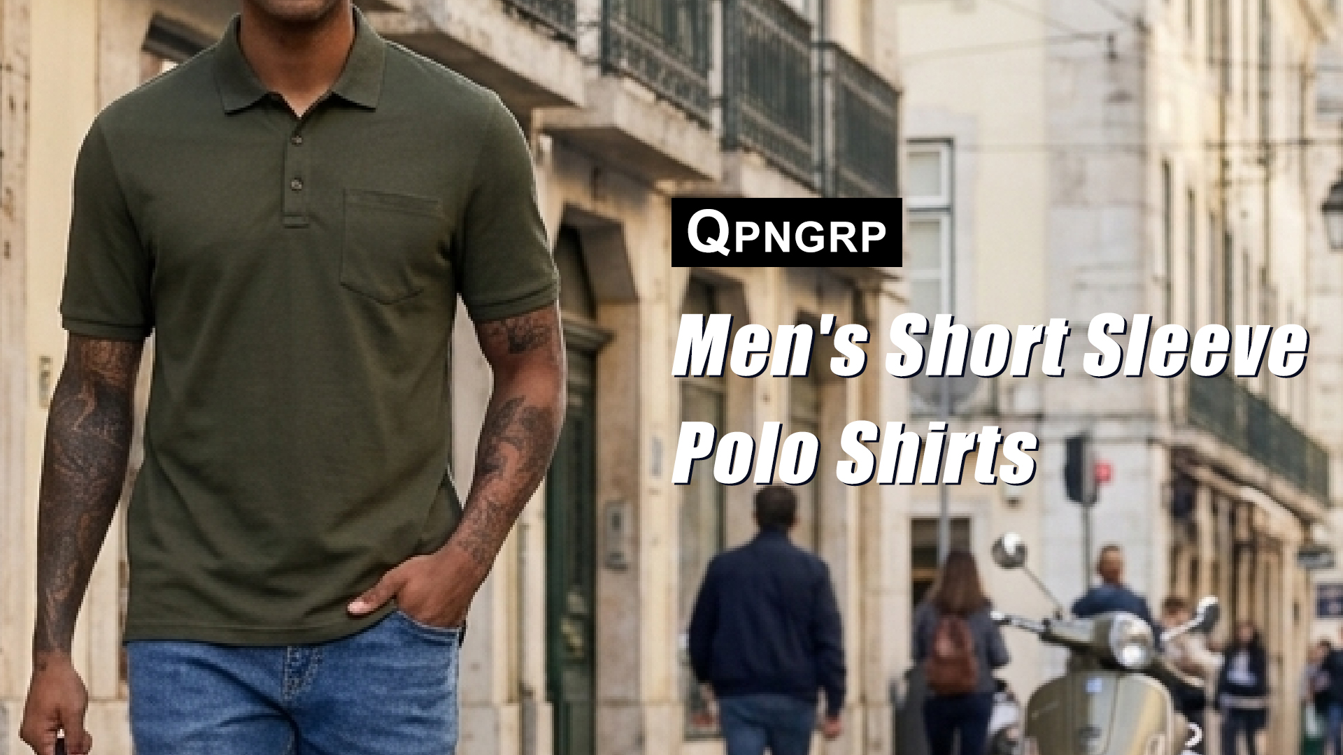 thumbnail video image 2 of QPNGRP Men's Golf Polo Shirts Short Sleeve Moisture Wicking Dry Fit Performance Daily Casual Stylish Collared Shirts for Men Dark Grey M, 2 of 8