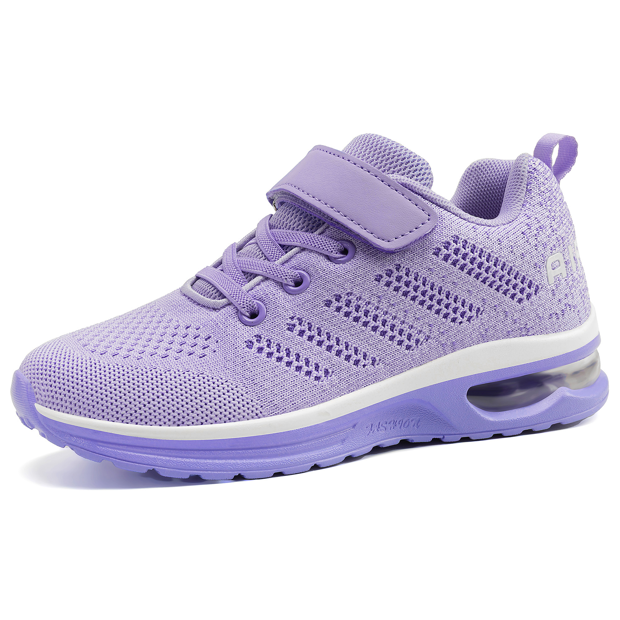 thumbnail video image 2 of NEWMALL Kids Boys and Girl Running Shoes Comfortable Fashion Light Weight Slip on Cushion,Purple Sneaker Sizes 5, 2 of 2