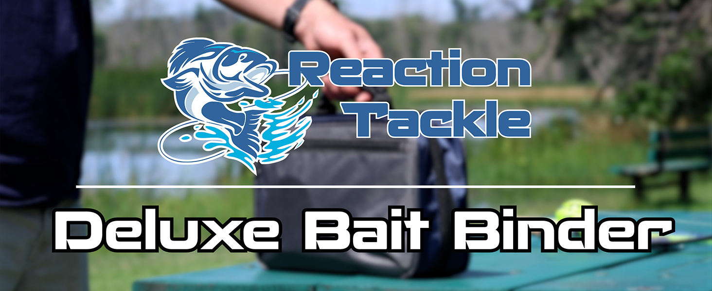 thumbnail video image 2 of Reaction Tackle Deluxe Bait Binder - Salt Water Resistant Fishing Tackle Binder with 4 Single Pocket Sleeves and 2 Double Pocket Sleeves, 2 of 8
