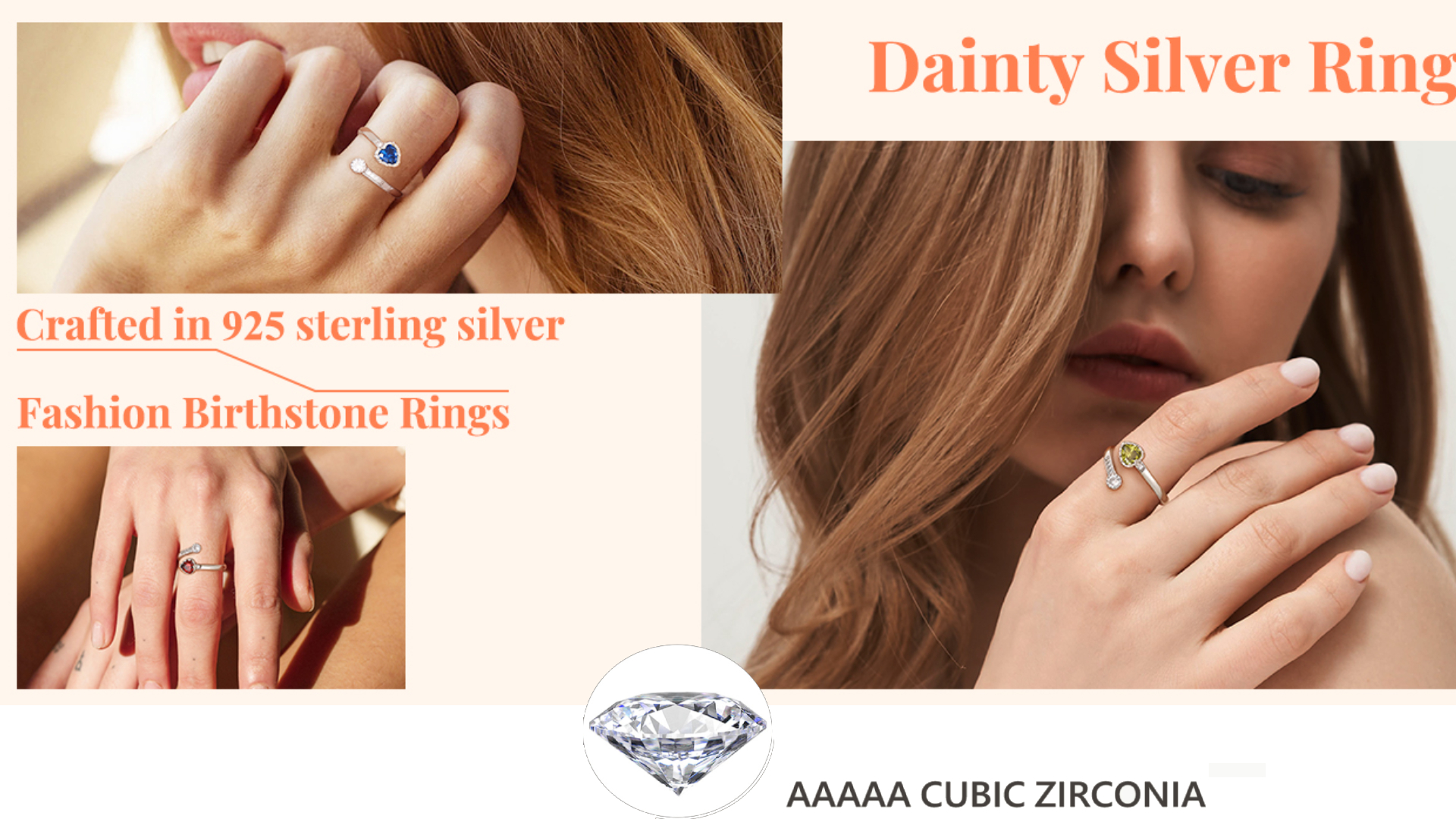 thumbnail video image 2 of Silvora Sterling Silver Birthstone Rings for Women Heart Red Garnet Open Ring Birthday Christmas Valentine's Jewelry Gifts, January, 2 of 8