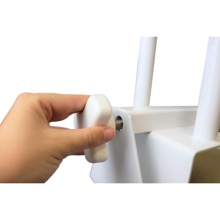Icedeer Adjustable Bathtub Grab Bar – Safety Rail For Seniors & Elderly, Fits Tubs 3.3" To 7" Wide, White