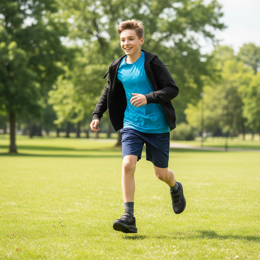 thumbnail video image 2 of YHOON Boys Girls Running Sneakers Slip on Breathable Tennis Athletic Walking School Kids Shoes All Black Toddler Size 7, 2 of 8