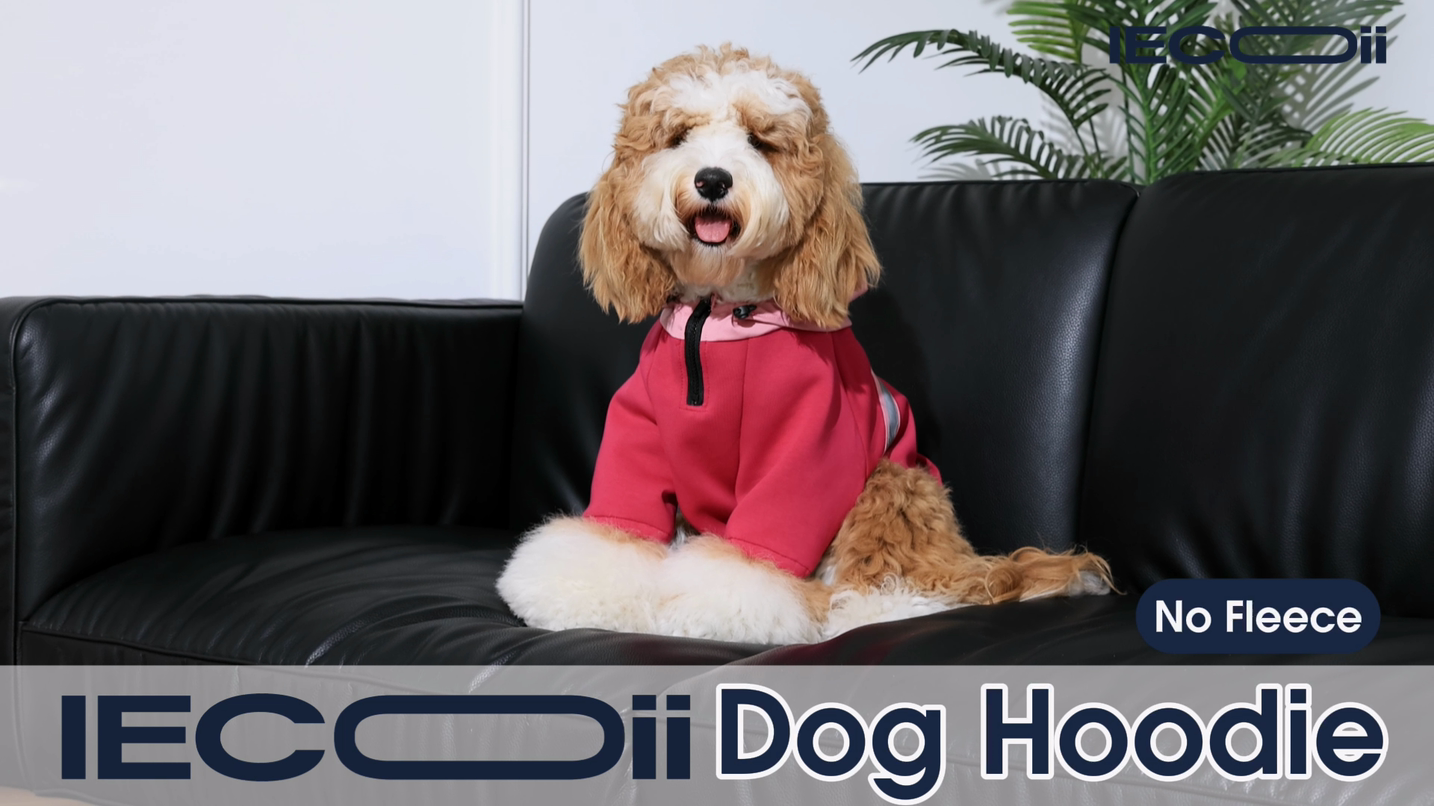 thumbnail video image 2 of IECOii Dog Hoodie for Medium Dogs Soft Breathable Pullover Hooded Dog Sweatshirt for Spring Fall and Winter,Pink,M, 2 of 8