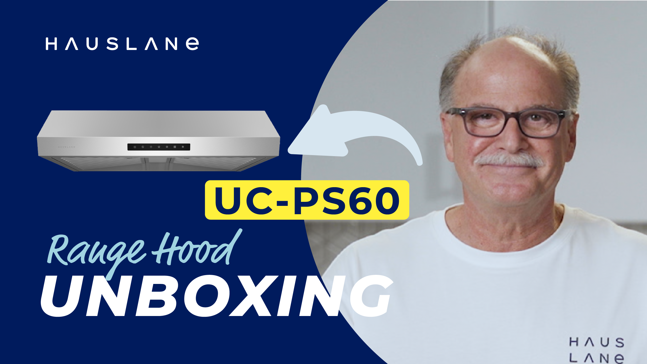 thumbnail video image 2 of Hauslane | 30" UC-PS60 Under Cabinet Range Hood | Stainless Steel | Delay Auto-Shut Off | Bright LED | 3 Speed Settings | Professional Suction, 2 of 14