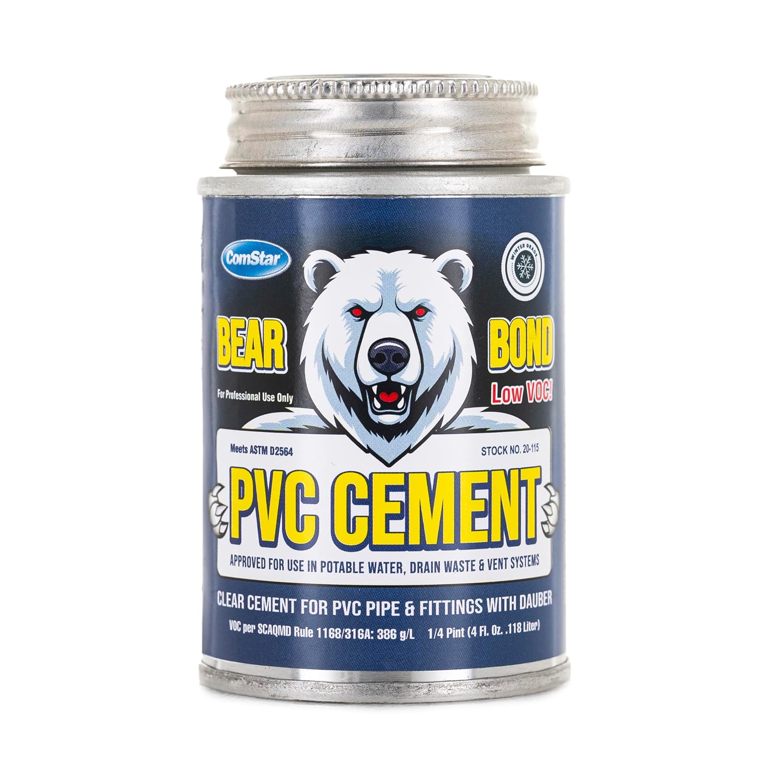 thumbnail video image 2 of ComStar PVC Cement, Fast-Setting Medium Viscosity High Strength Solvent Cement for PVC Pressure Pipe & Fittings, Low V.O.C. Exceeding ASTM D-2564 Standard, Ideal for Plumbing & Sewer,1/2 Pint (20-125, 2 of 5