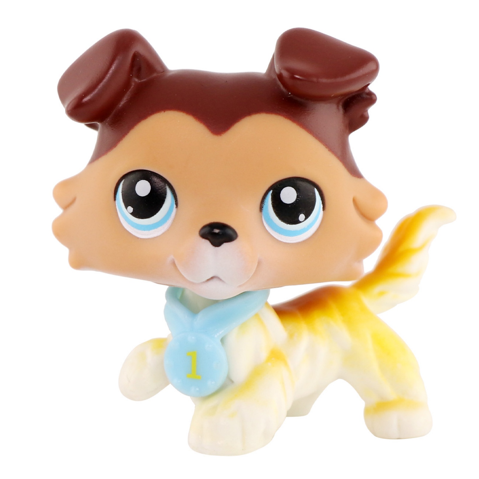 thumbnail video image 2 of Mini Pet Toy Dog Collie #58 Paw Up,with Plastic Collar Accessories,Collectible Mini Toy Figurines, 2 of 9
