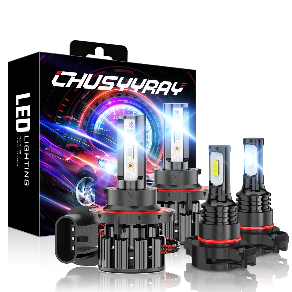 thumbnail video image 2 of For Jeep Patriot 2010-2016 2017 LED Headlight Hi-Lo Beam + Fog Light Bulbs Kit Super Bright White 4x, 2 of 15