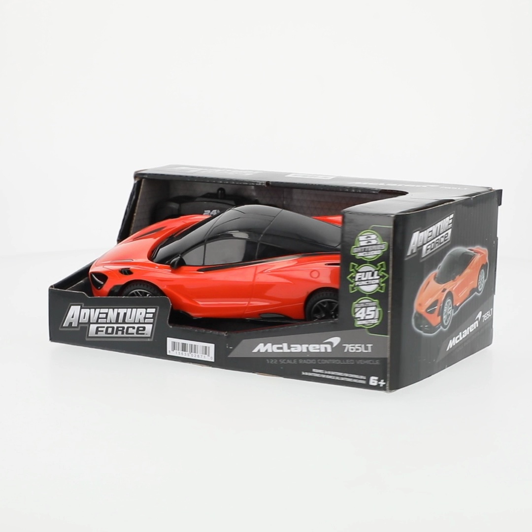 Adventure Force McLaren 765LT RC Car, 1:22 Scale, 2.4GHz, Full