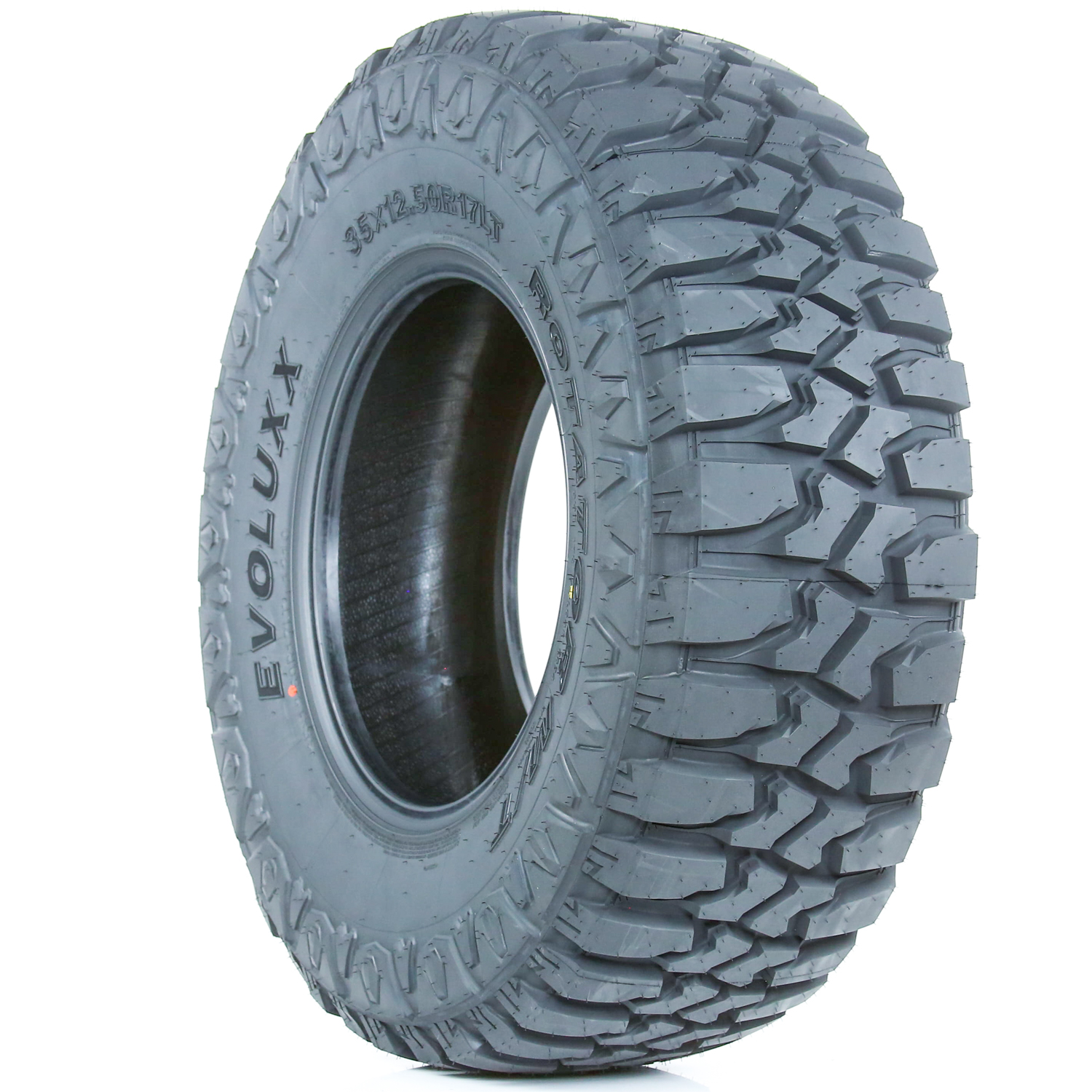 Set Of 4 Evoluxx Rotator M/T LT 35X12.50R17 Mud Tires – Load E, 10-Ply, Brand New