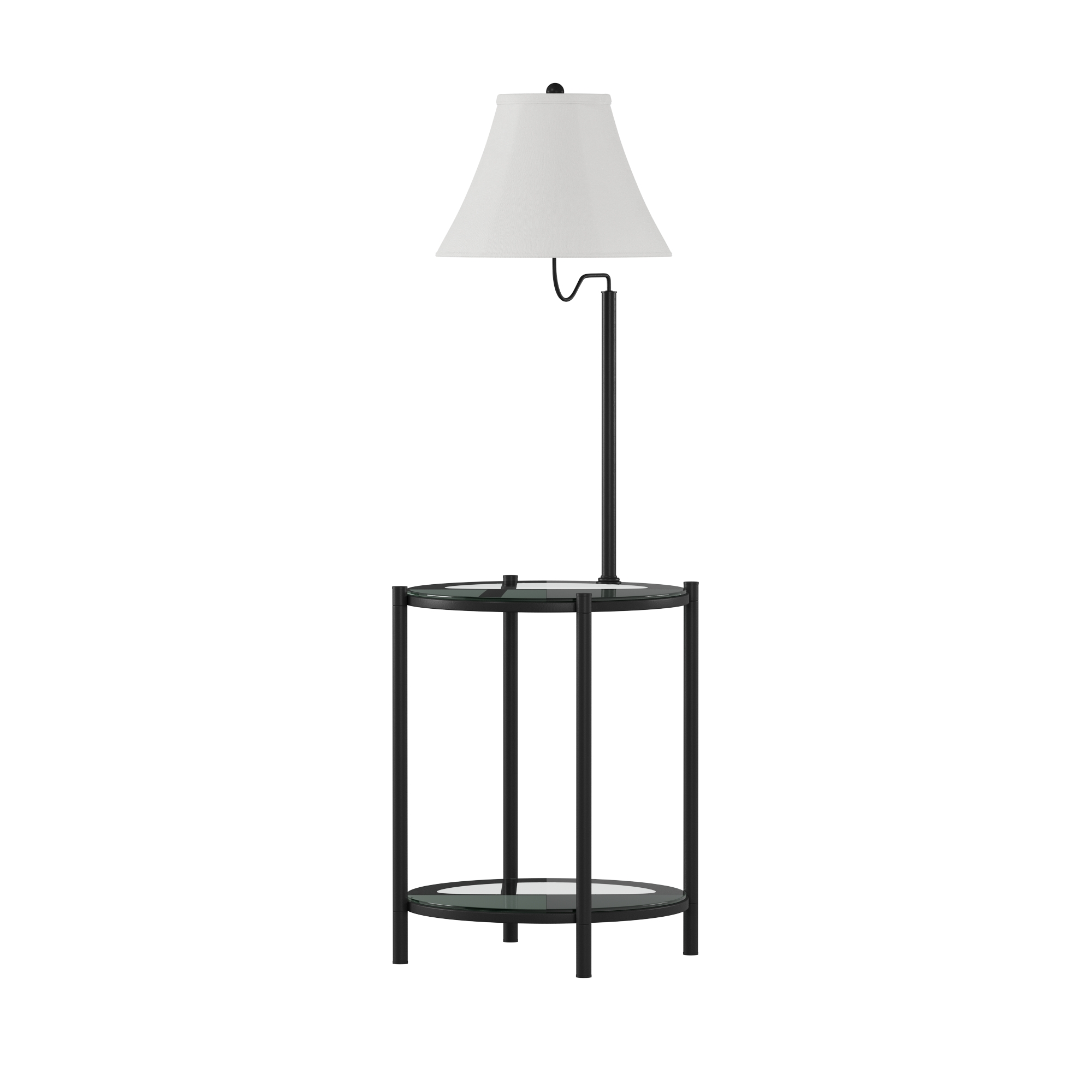 mainstays transitional glass end table lamp