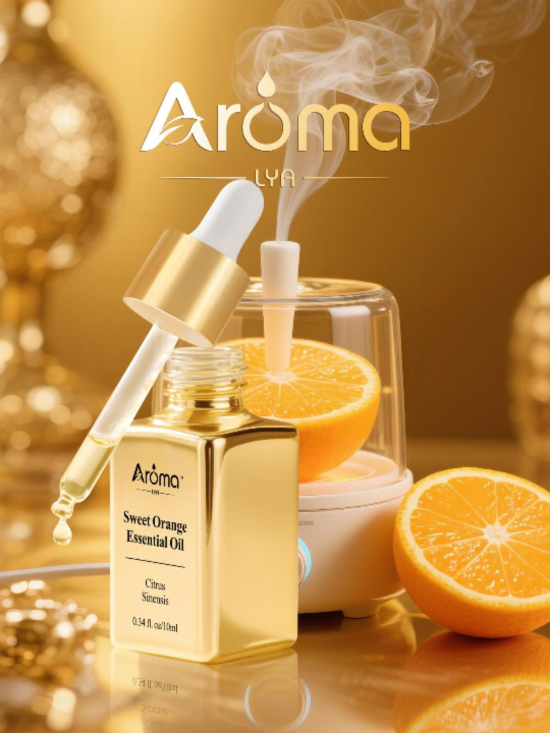 thumbnail video image 2 of AromaLya 10ml Sweet Orange Fragrance Oil | Sunny Citrus Scented Oil for Diffusers & Home | Uplifting Fruity Aroma, 2 of 5