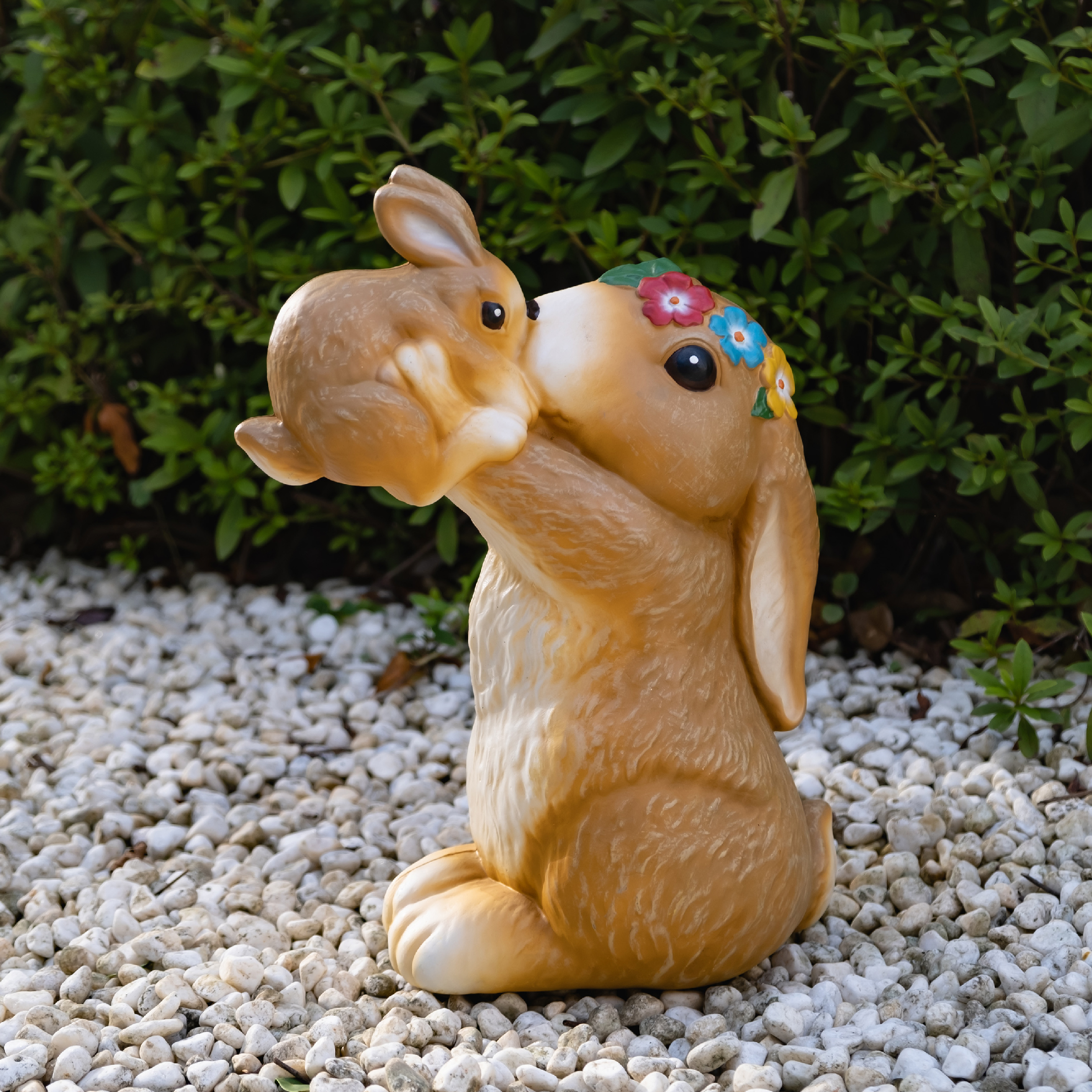 thumbnail video image 2 of Mainstays Bunnies Outdoor Garden Statue, Weather-Resistant, 2 of 8