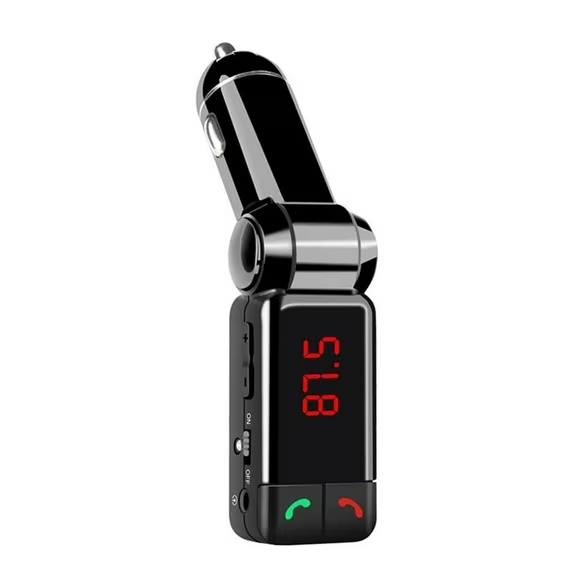 thumbnail video image 2 of Bluetooth FM Transmitter for Car, Wireless Bluetooth 5.0 Car Adapter, MP3 Audio Player for Car with LCD Display, Support USB Flash Drive and Hands-Free Calling Suitable for Cars Trucks RVs ect, 2 of 6