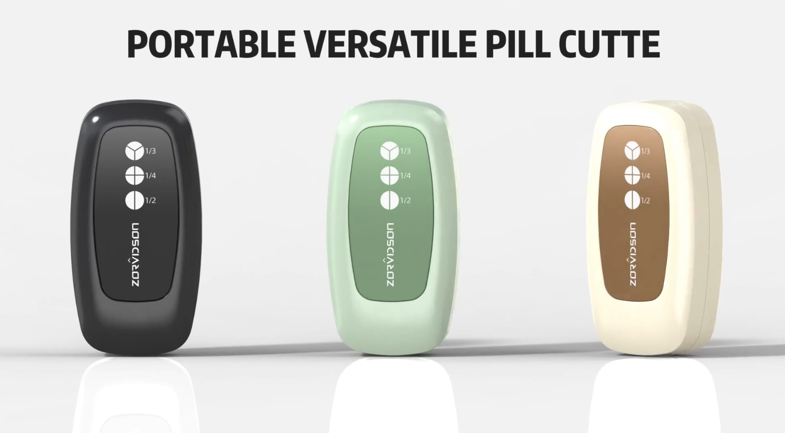 ZORVIDSON Foldable Pill Cutter, Safety Blade Guard, Portable Tablet ...