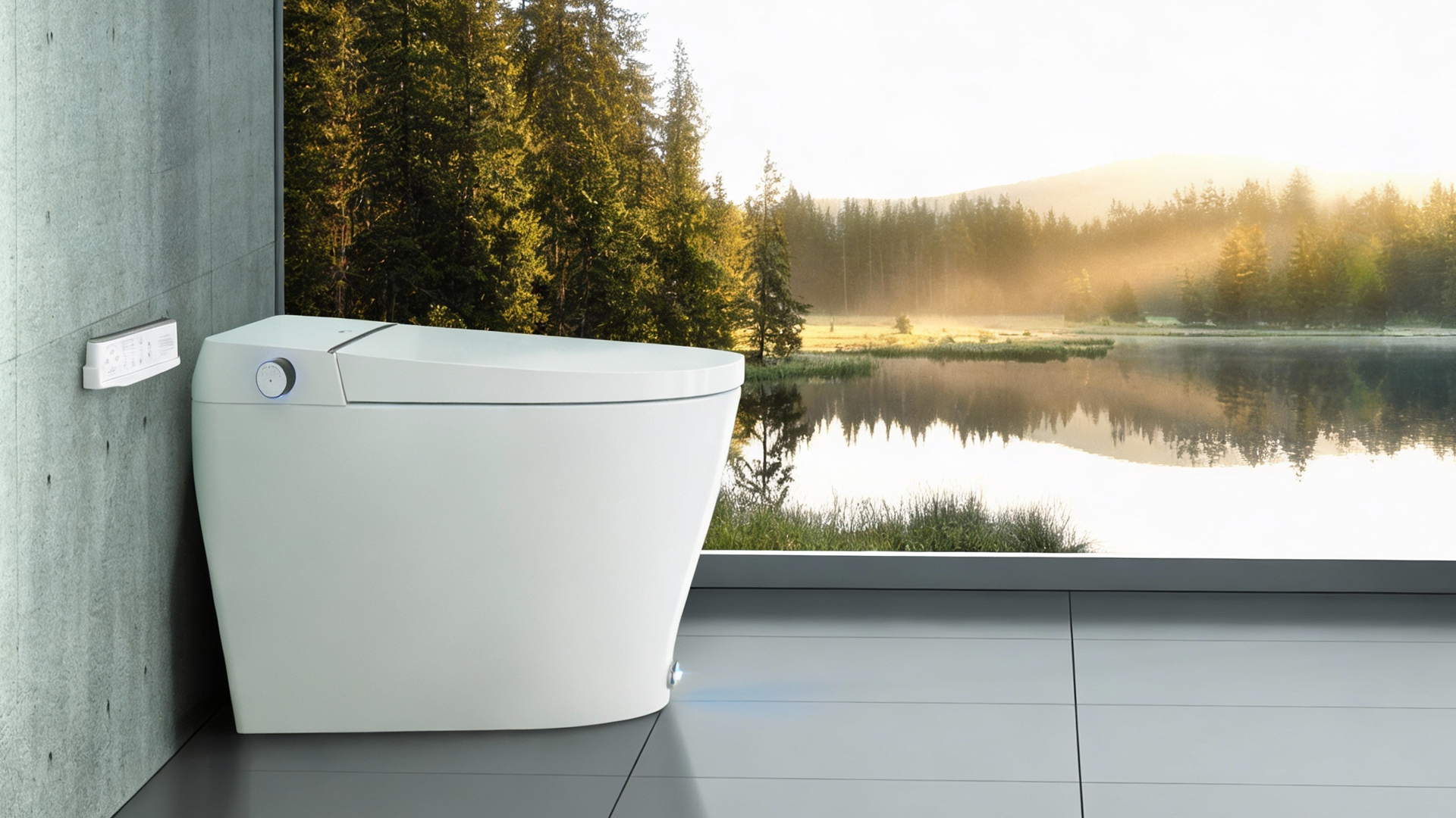 thumbnail video image 2 of EPLO Smart Toilet Bidet Tankless, Auto Open/Close Lid, Elongated Dual Flush One-Piece Toilet, 2 of 10