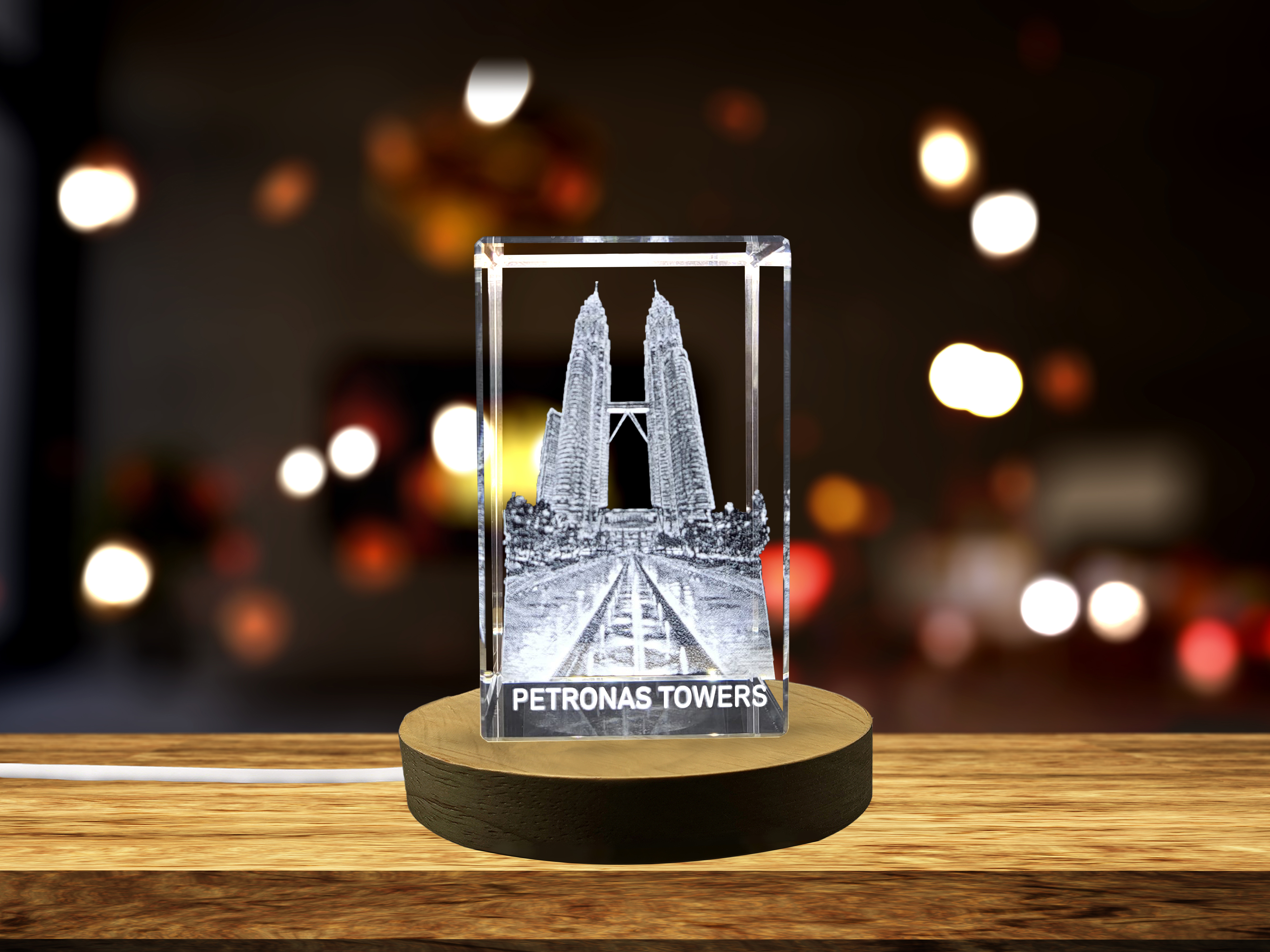 thumbnail video image 2 of Soaring Elegance - Petronas Towers Immortalized in 3D Engraved Crystal A&B Crystal Collection, 2 of 5