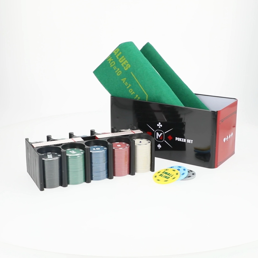 Complete Poker Set, Texas Hold'em Poker Set & Blackjack Card Game
