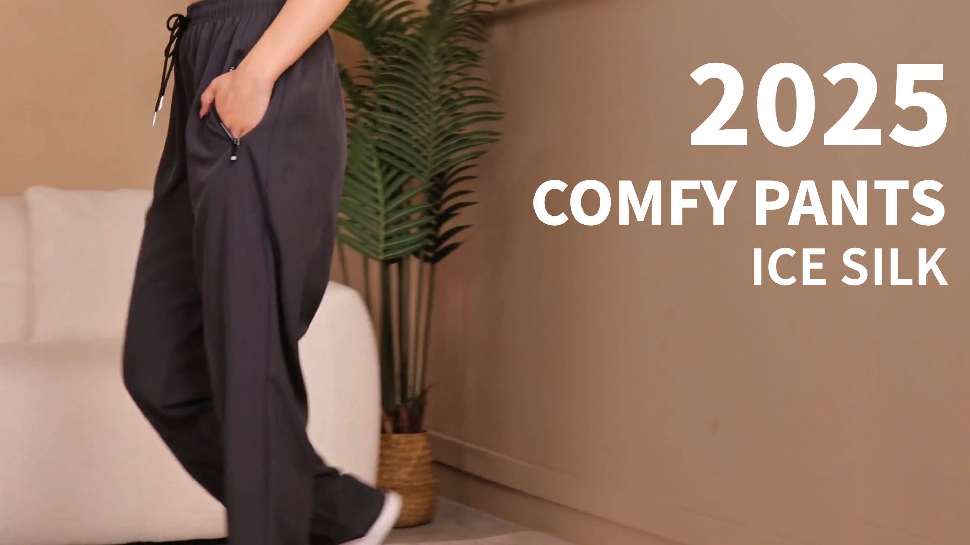 thumbnail video image 2 of Comfy Fit Pants for Women, Jogging Pants for Women Plus Size Cooling Pants Beeswan Pants Womens Athletic Pants Womens Quick Dry Pants Stretch Active Ultra Stretch Womens Plus Joggers with Pockets, 2 of 8