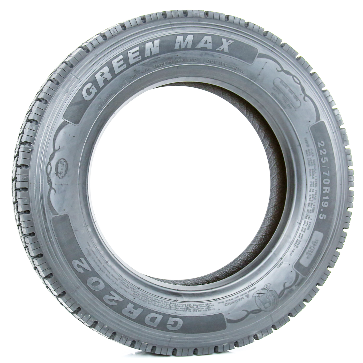 GREENMAX　50791 Green Max GDR202 Commercial Tire, 225/70R19.5 Load G 14 Ply