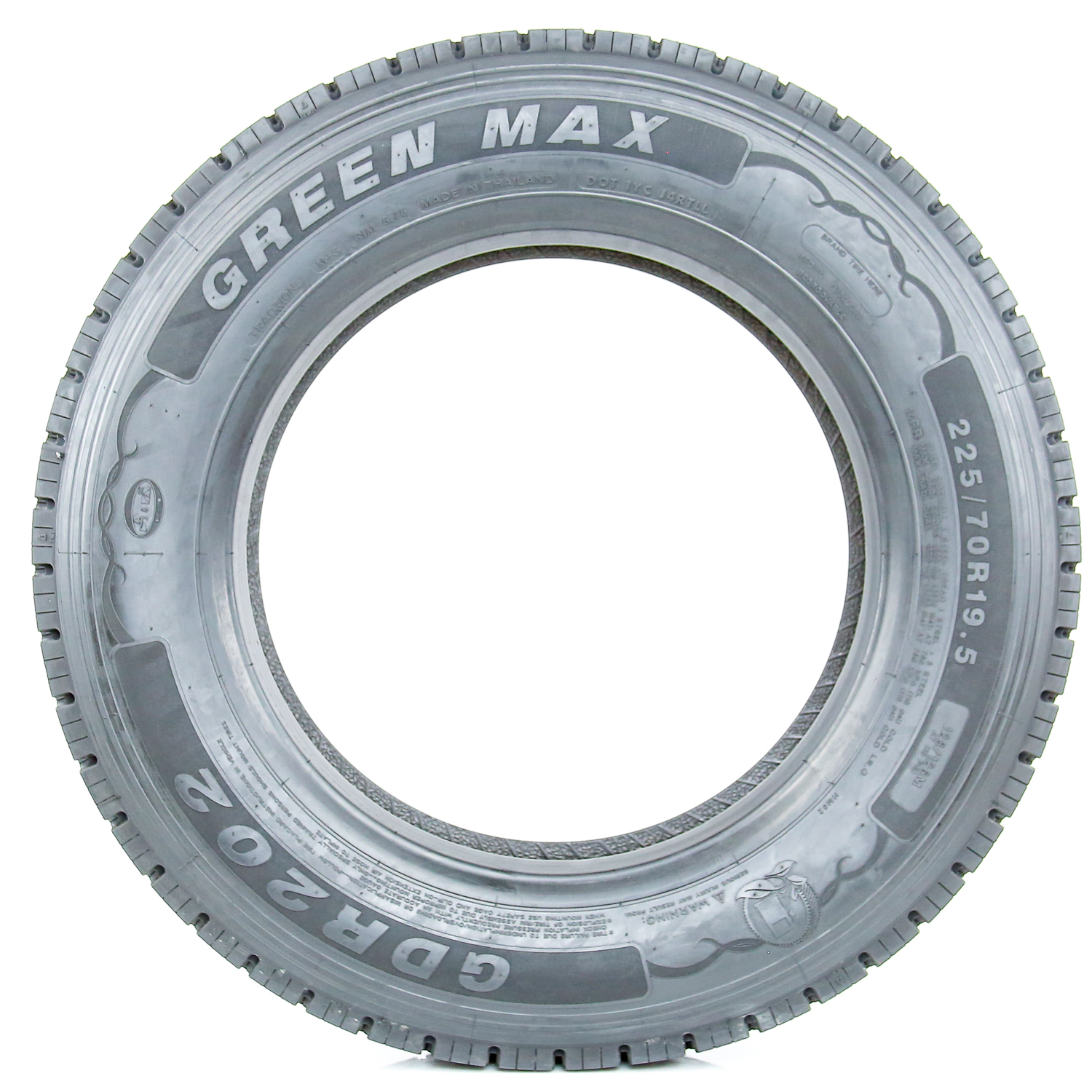 Green Max GDR202 Commercial Tire, 225/70R19.5 Load G 14 Ply