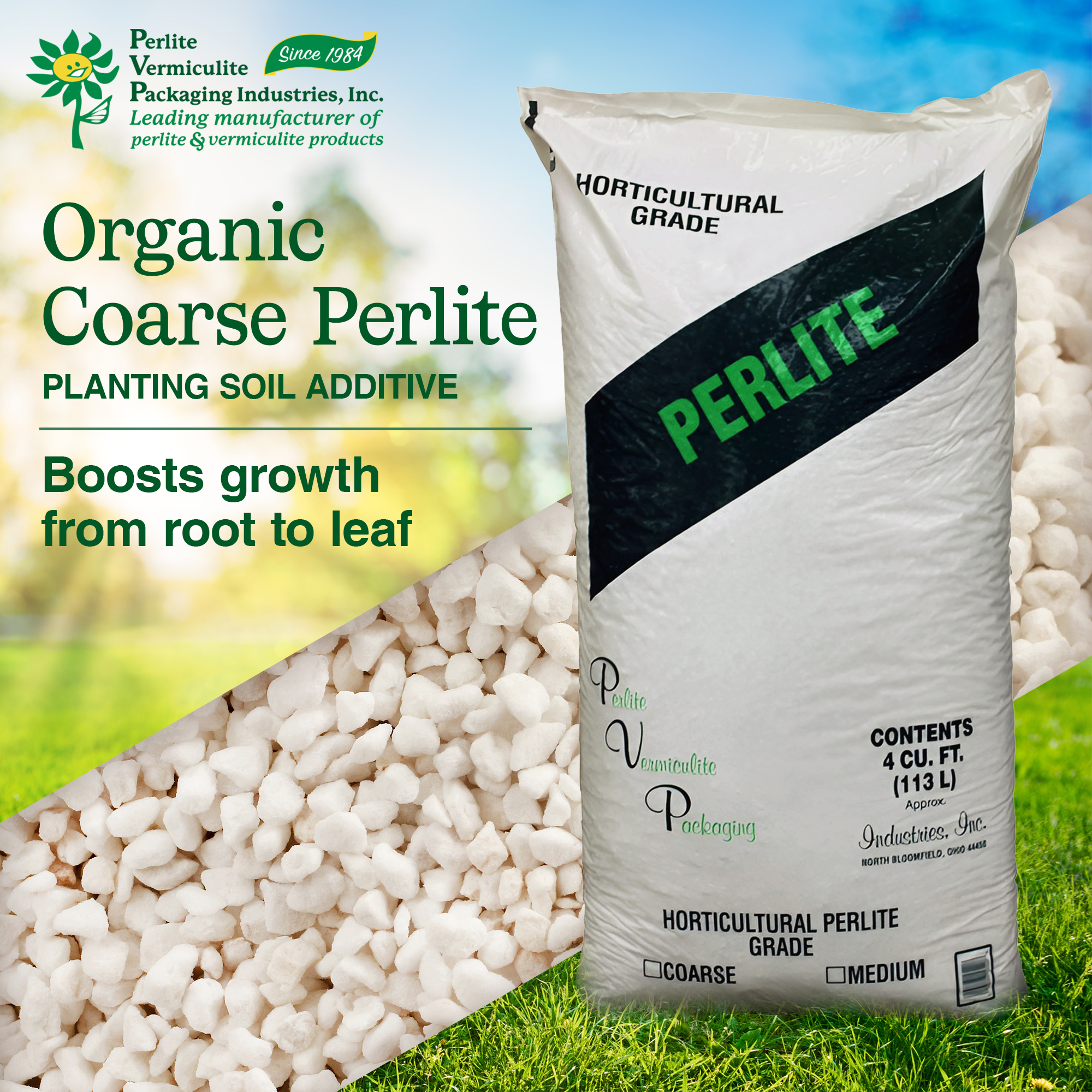 thumbnail video image 2 of PVP Industries Organic Coarse Perlite for Garden Planting and Soil Mix, 120 Qt, 4 Cu Ft, 2 of 13
