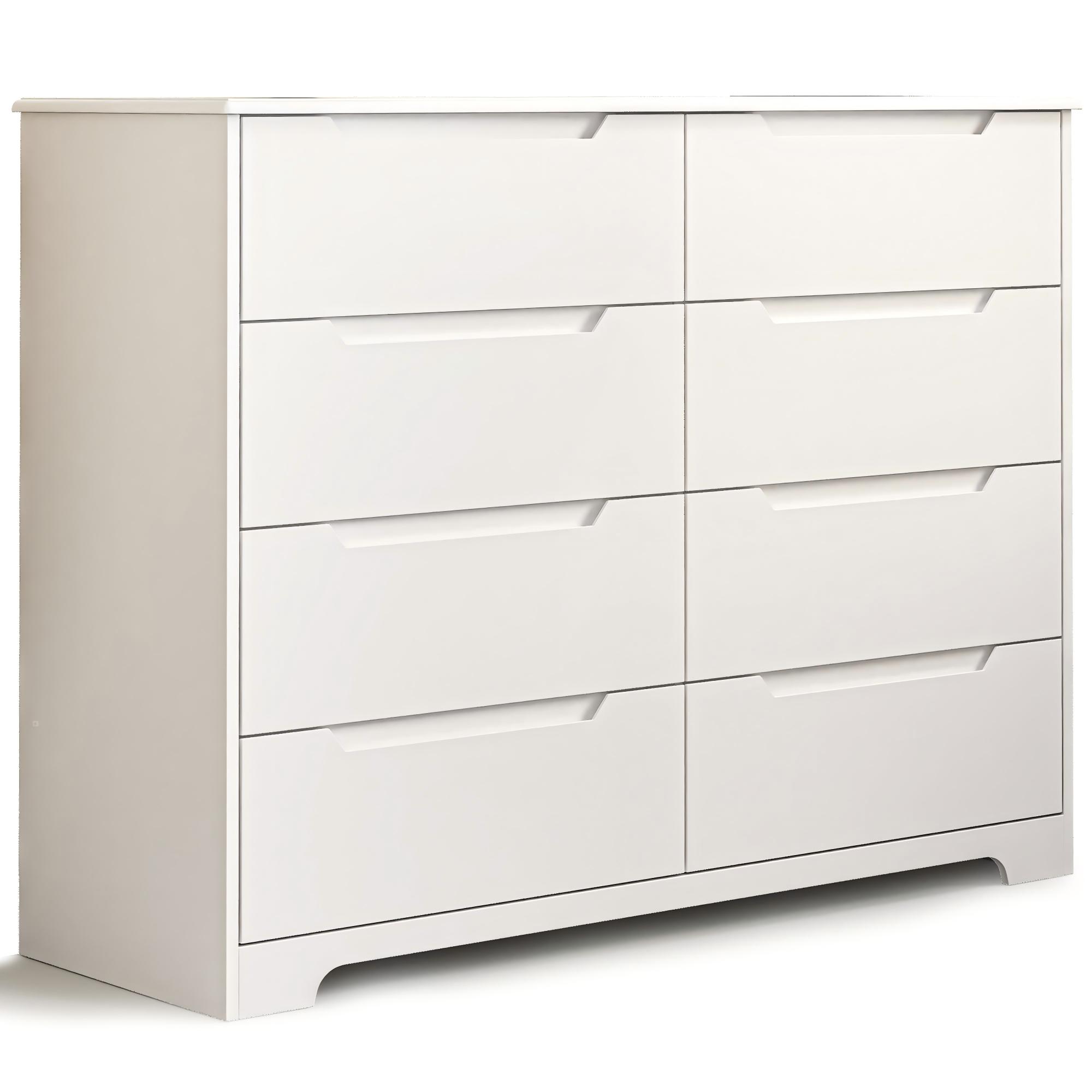 thumbnail video image 2 of Dresser for Bedroom, Lofka 6 Drawer Double Dresser with Cutout Handles, Large Storage Capacity, Anti-Tip Safety, Modern Wood Chest of Drawers, Smooth Metal Rail, Black, 2 of 8