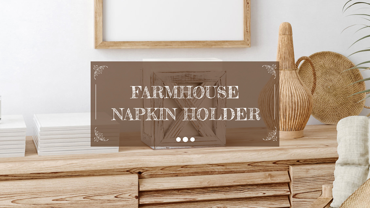 thumbnail video image 2 of PUERSI Farmhouse Wooden Napkin Holder for Tables, Rustic Kitchen Decor for Counter, Ideal Napkin Dispenser for Dining Counter tops -White, 2 of 8