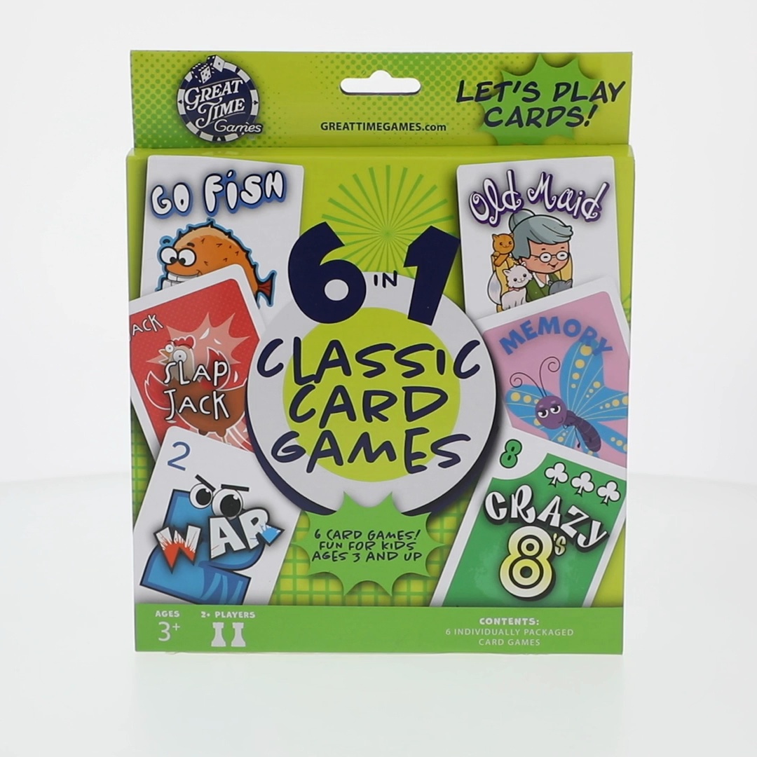 Great Time Games Kids Classic Card Game Set Featuring Popular