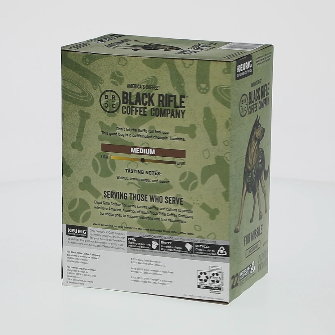Black Rifle Coffee Company Fur Missile K-Cup Pods, Medium Roast, 22 Ct -  Walmart.com