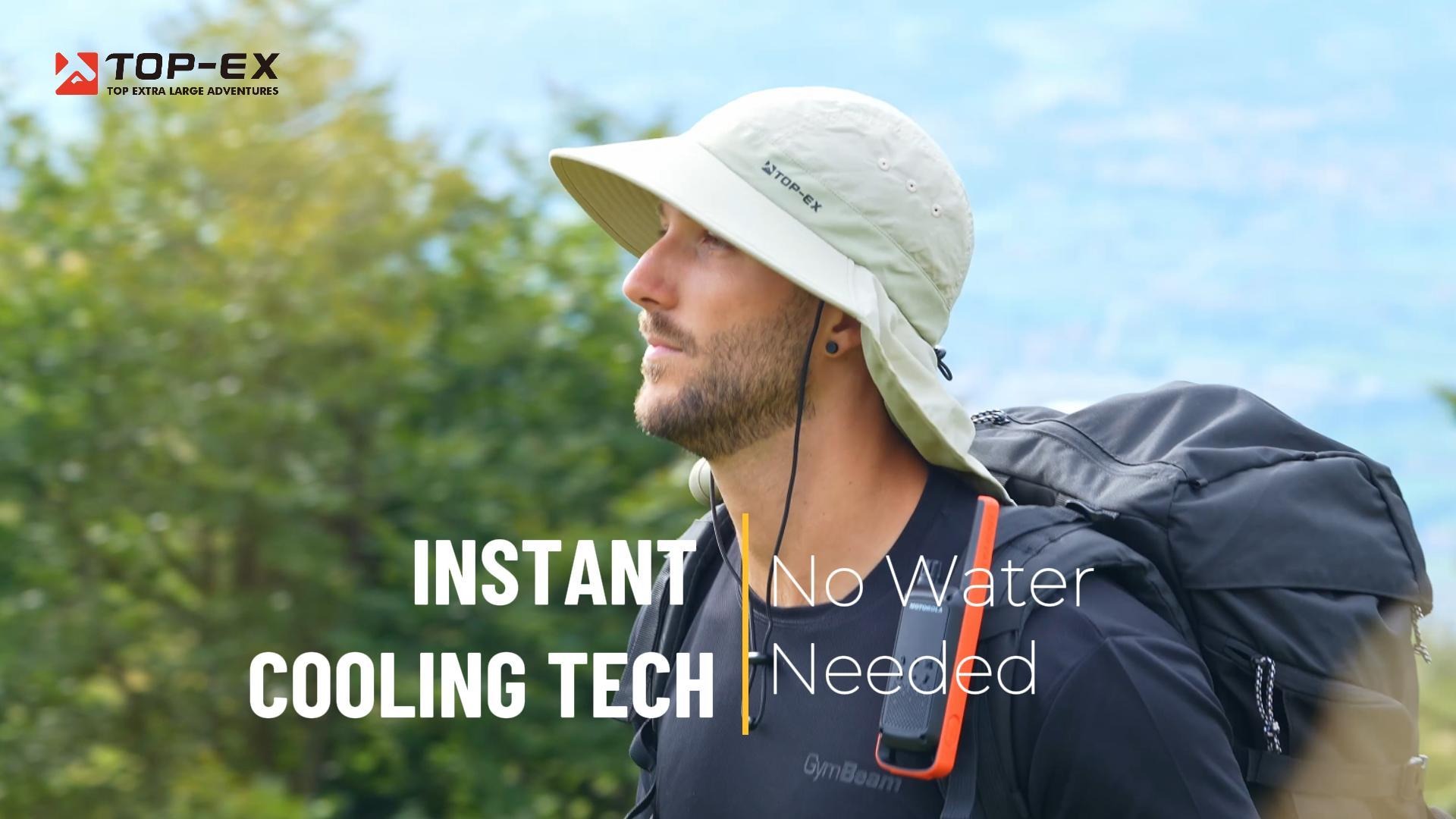 thumbnail video image 2 of TOP-EX Cooling Sun Hat with Neck Flap, Wide Brim UPF 50+ UV Protection Hat for Men & Women, Breathable Summer Hat for Hiking, Fishing, Gardening,Green L/XL, 2 of 7
