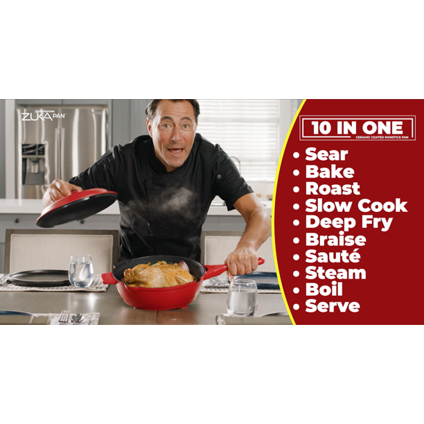 ZUKA Ceramic Pan by Granitestone, 10