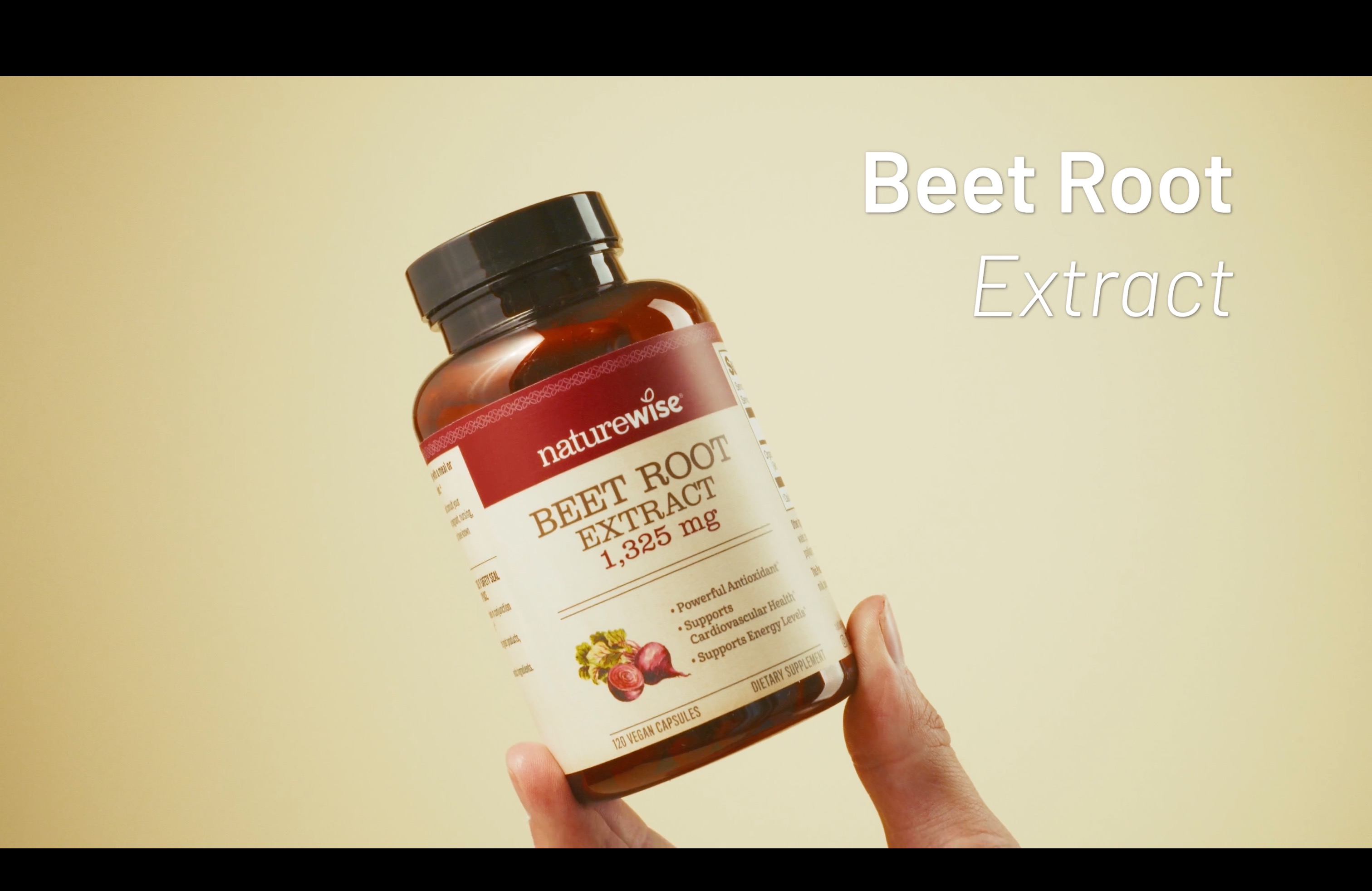 thumbnail video image 2 of NatureWise Beet Root Capsules 1300mg with Organic Beetroot - Nitric Oxide Booster for Circulation and Heart Health Support - Vegan, Gluten-Free, Non-GMO - 240 Capsules[4-Month Supply], 2 of 3