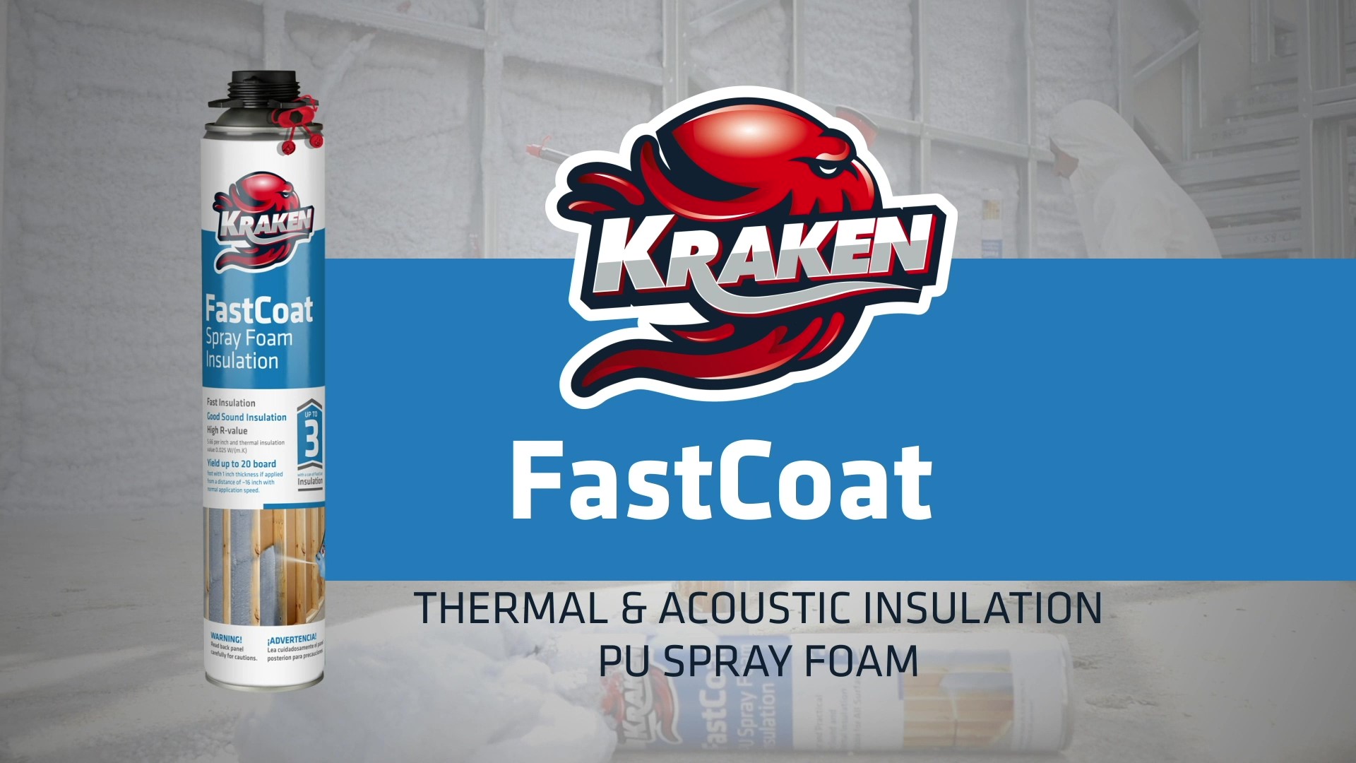 Kraken Bond Fastcoat Spray Foam Insulation Kit, Class A Fire Rated, 480 ...