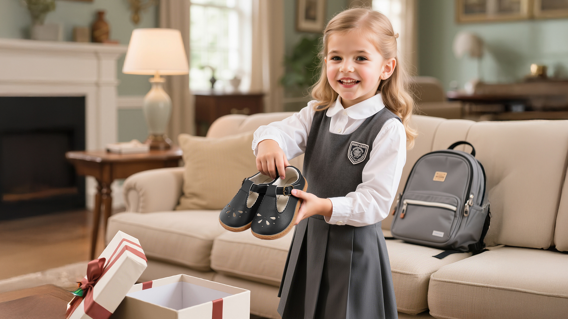 thumbnail video image 2 of STQ KIDS School Shoes for Girls Footwear Mary Jane Toddler Ballet Comfortable Dress Shoe Black Toddler 8, 2 of 9