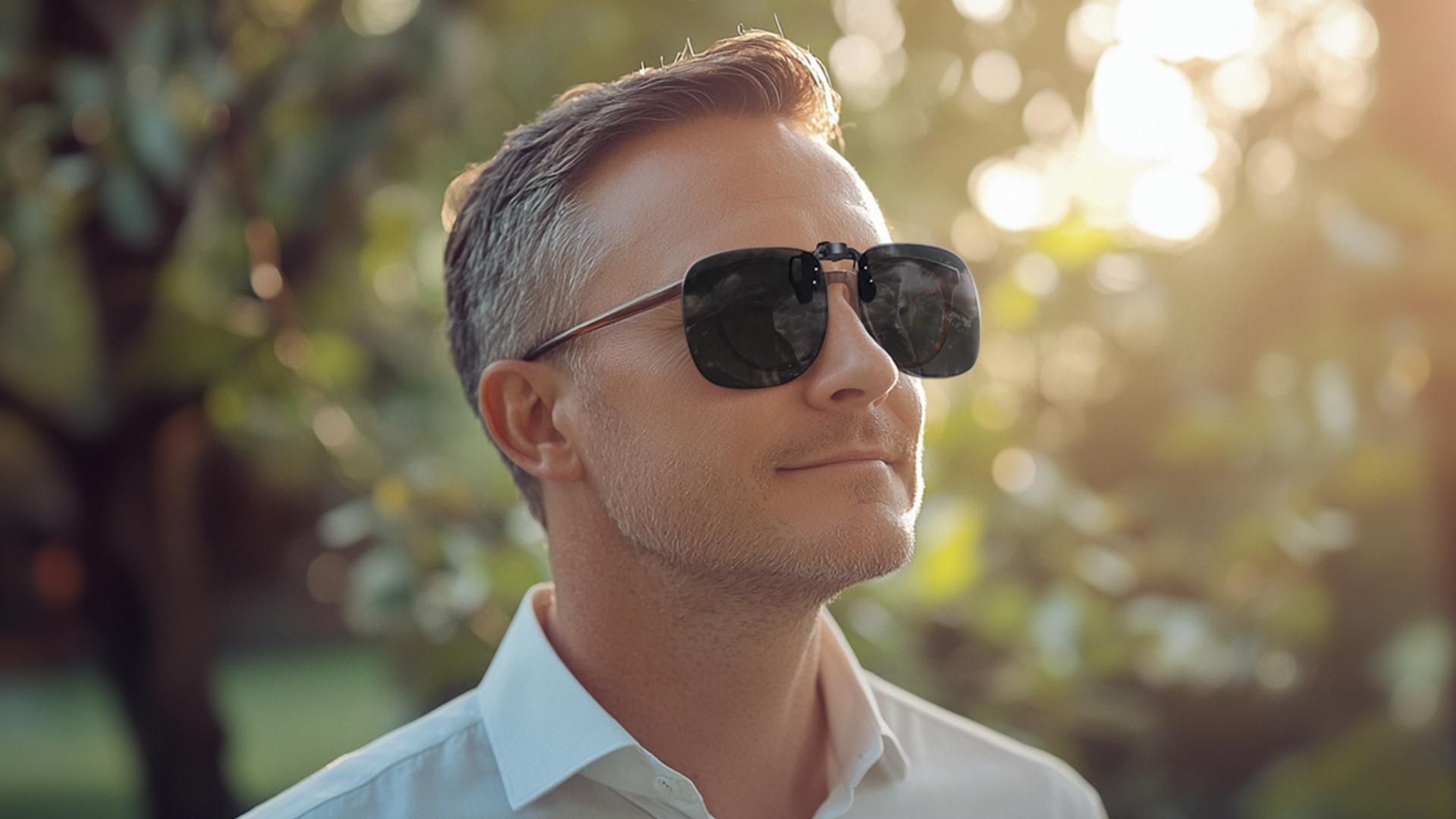 thumbnail video image 2 of TINHAO Polarized Clip On Night Driving Glasses Yellow Lens Wear Over Prescription Glasses UV400 Protection Anti Glare, 2 of 7