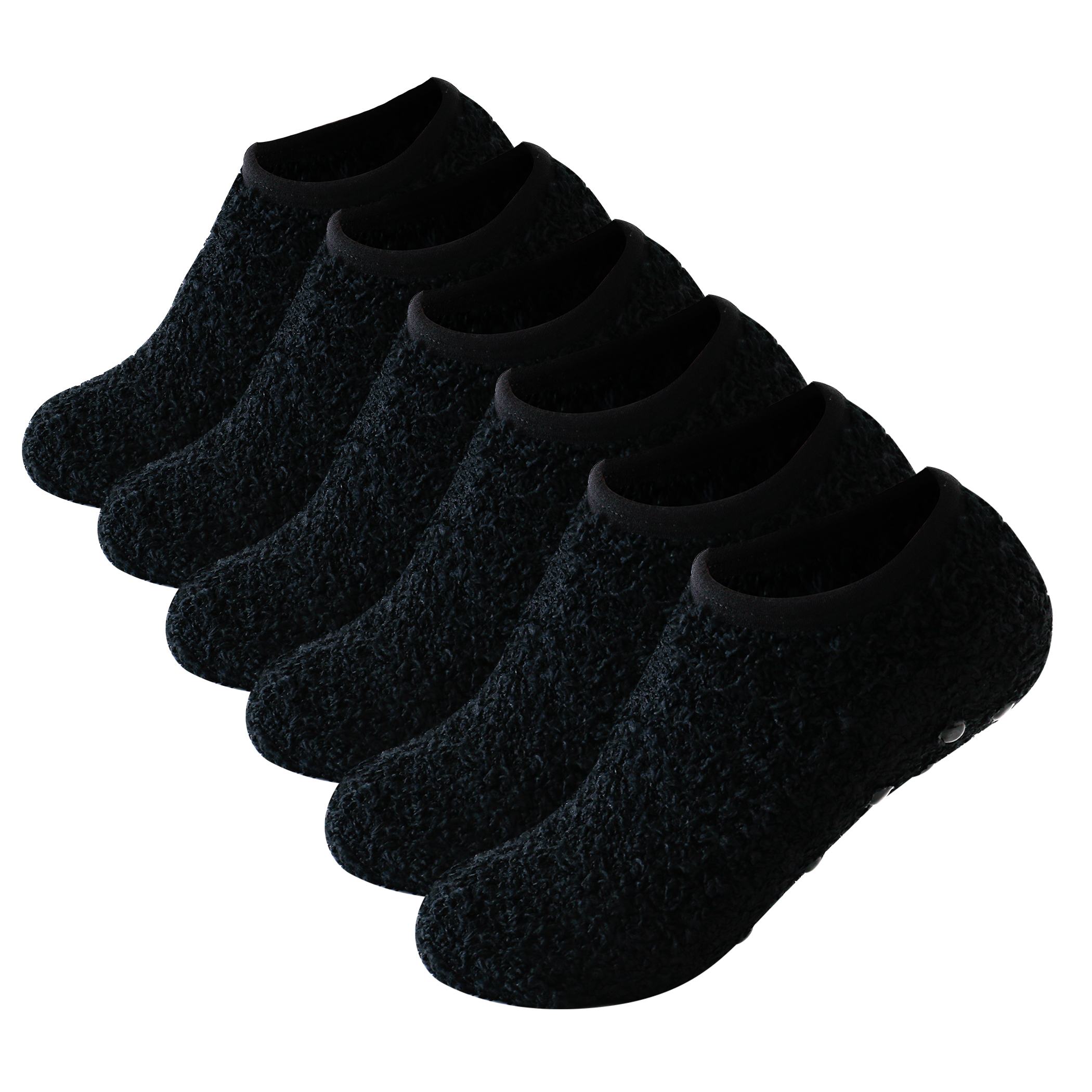 thumbnail video image 2 of Fuzzy Grip Socks for Women,Thick Warm Slipper Cozy Fluffy Non Slip Ankle Hospital socks With Grips, 2 of 11