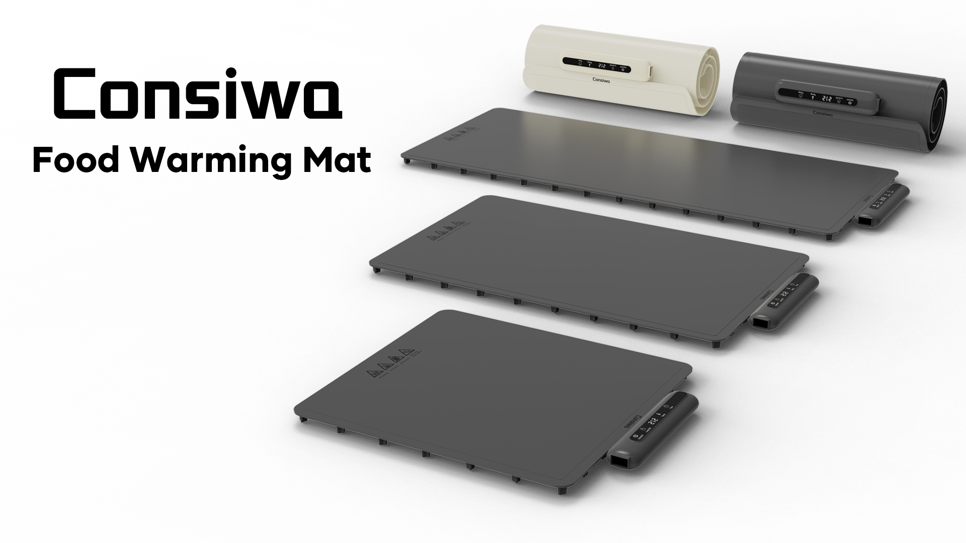 thumbnail video image 2 of Consiwa Warming Mat for Food, 24"x 16" Electric Warming Tray with 6 Temp Settings & 6H Timer, Auto Shut-Off, 300W Full Surface Heating for Buffet & Home, Gray, 2 of 9