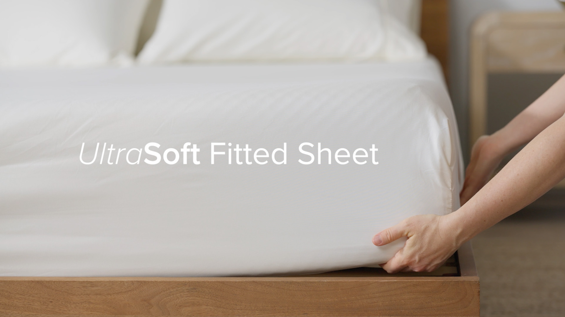 thumbnail video image 2 of Bare Home Ultra-Soft Fitted Sheet + Pillowcase Set - Premium 1800 Collection - Deep Pocket - Cal King, Light Blue, 2 of 8
