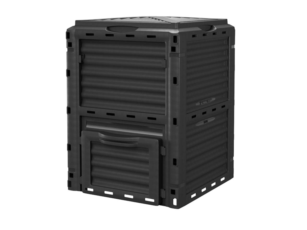 HomGarden Composter Bin 80Gal (300L) Large Composting Tumbler Outdoor,  BPA-Free, Black 