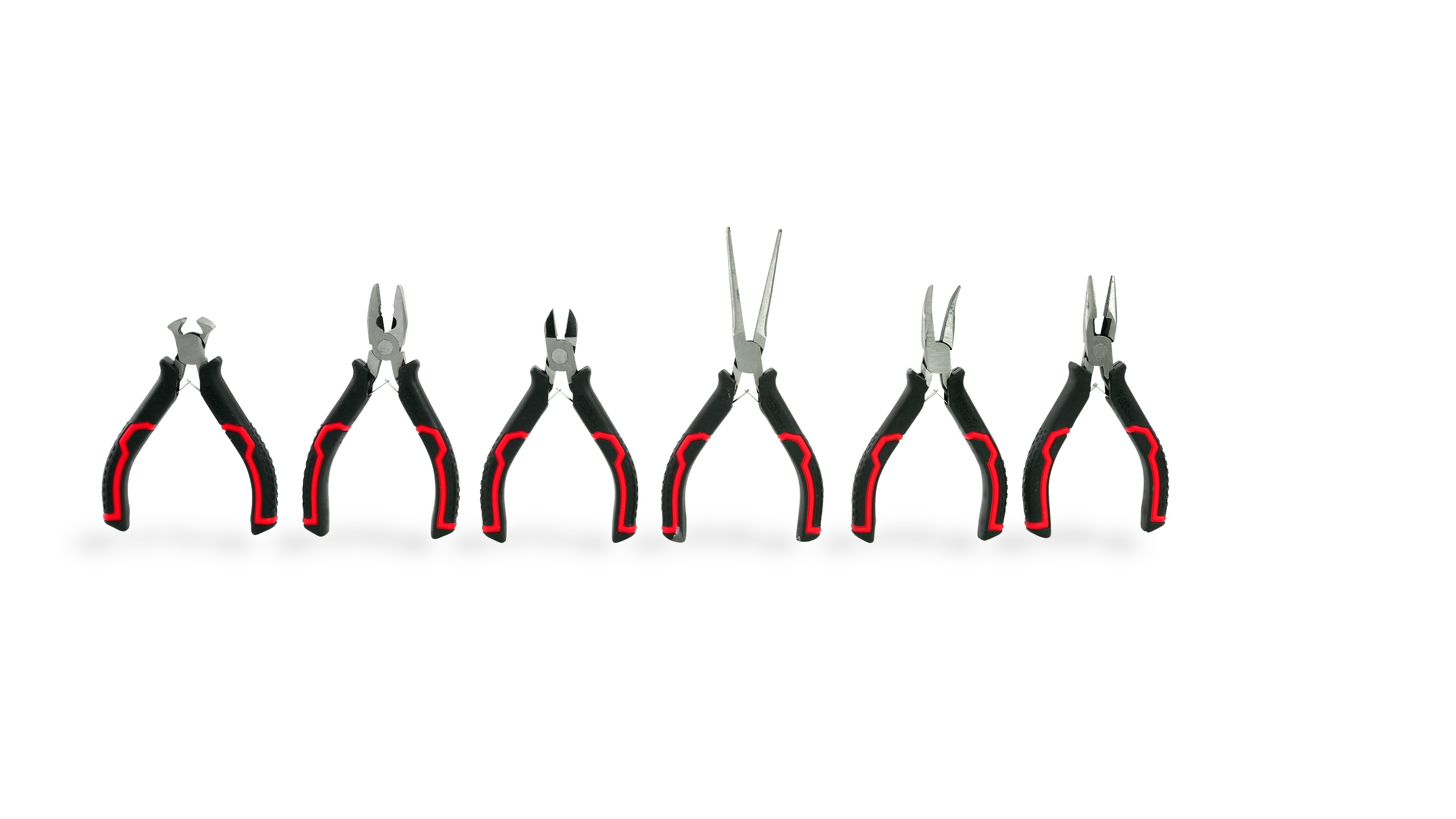 Hyper Tough 6-Piece Mini Pliers Set with Soft Grip Handles - NEW