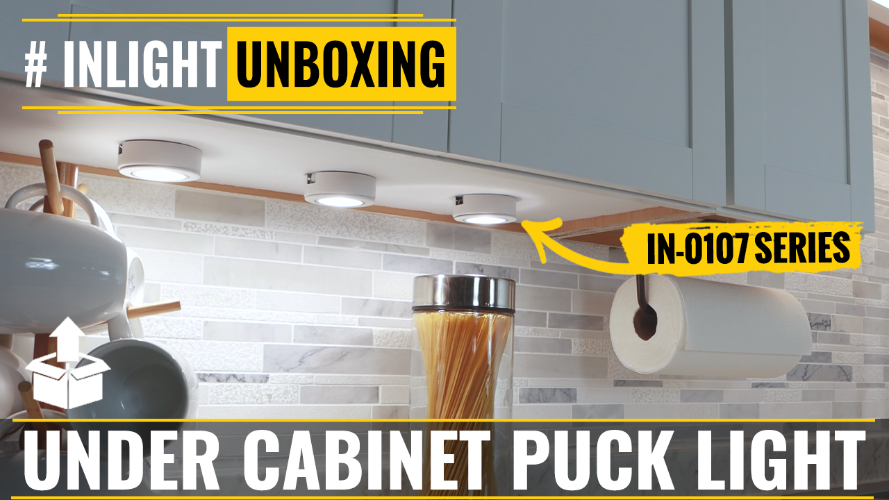 thumbnail video image 2 of Inlight 2.75" Wide 2700K Swivel and Wired LED Puck Lights Kit, Recessed, Surface Mounted, Set of 3, IN-0107-3-SN, 2 of 10