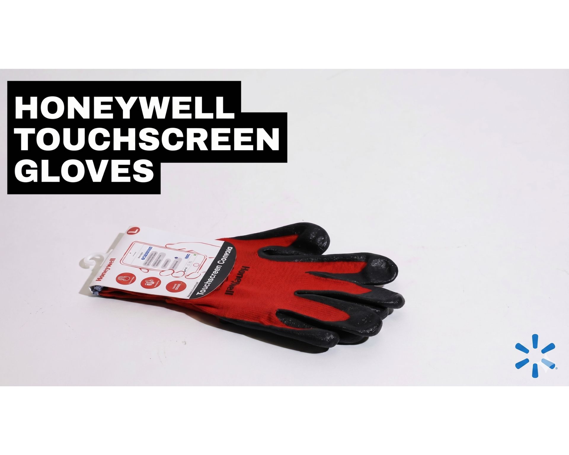 thumbnail video image 2 of Honeywell Gloves 10 pairs Reusable Touchscreen Nylon Gloves for Smartphones, Tablet Computers and other Touchscreen devices. Foamed PVC Palm Coated , Safety Work Gloves, (Medium), 2 of 9