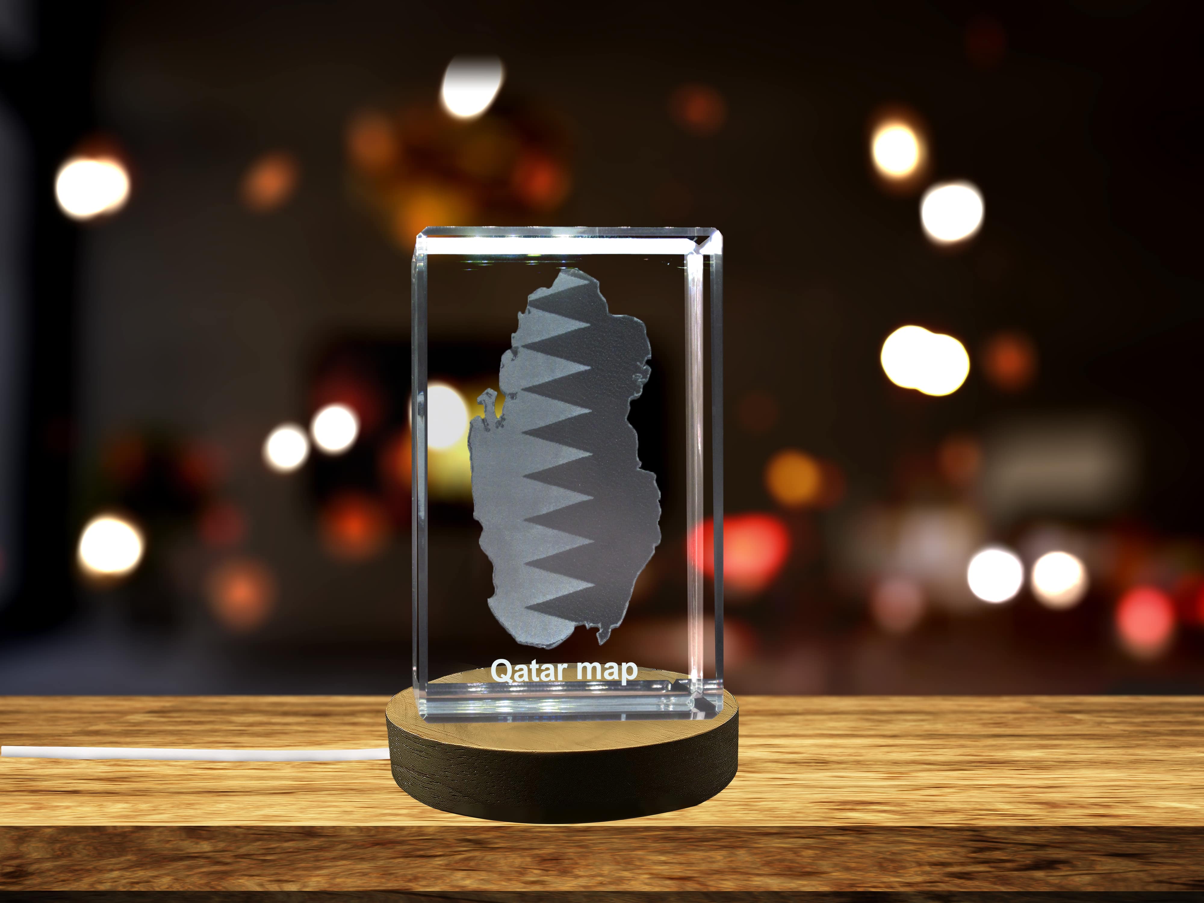 thumbnail video image 2 of Qatar 3D Engraved Crystal 3D Engraved Crystal Keepsake/Gift/Decor/Collectible/Souvenir, 2 of 8