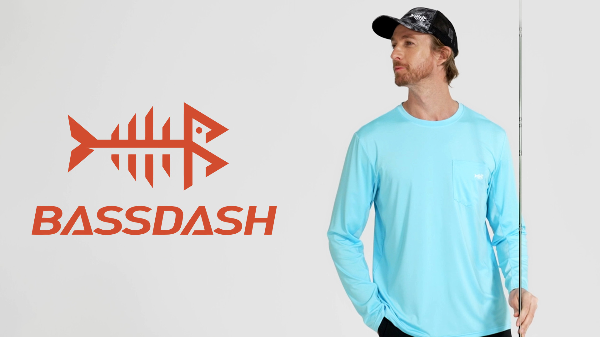 thumbnail video image 2 of Bassdash Men’s UPF 50+ Performance Long Sleeve T-Shirt UV Sun Protection Fishing Hiking Sports Shirts, 2 of 5