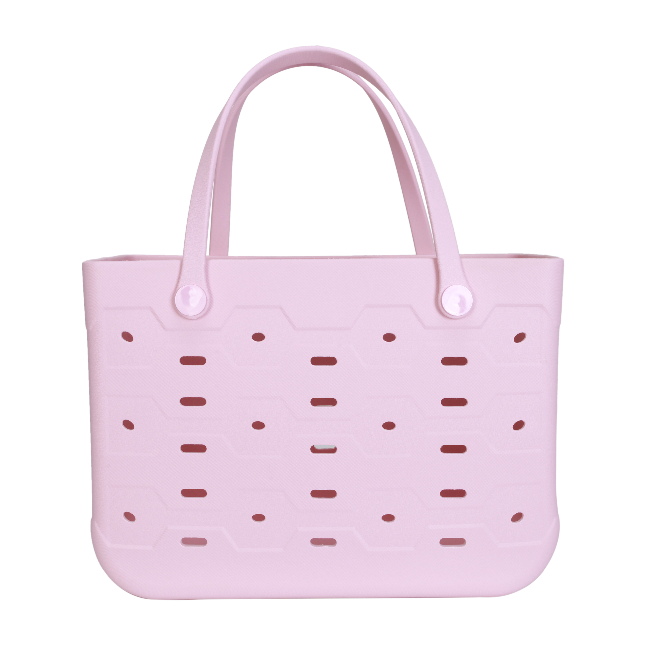 thumbnail video image 2 of Mainstays All Purpose, Large EVA Flex Tote – 18in W x 8.75in D x 13in H – Waterproof, Washable - Pink Lemonade, 2 of 8